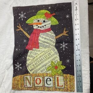 Musical Snowman Christmas Noel Winter Snowflake‎ 2 Side Holiday Garden Flag
